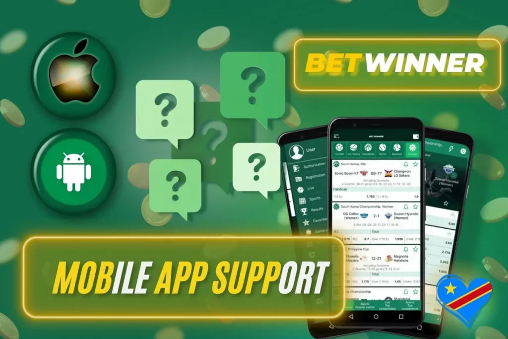 Betwinner provides players with support in mobile applications